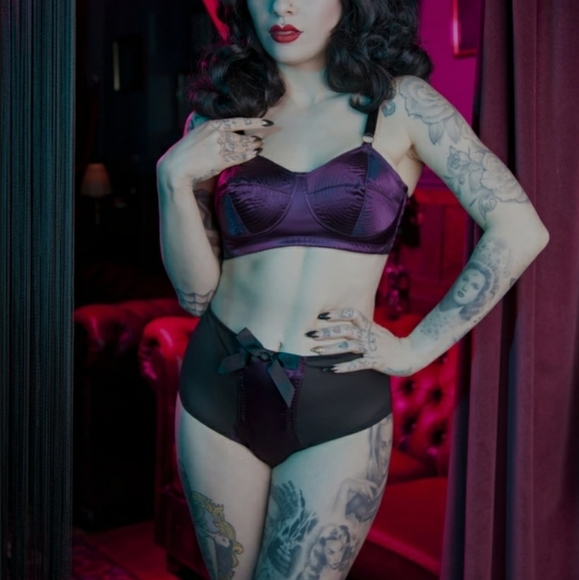 Bettie Page Other - Bettie Page Bullet Bra Lingerie Set